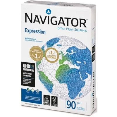 Image de Navigator Expression COP090C1 Lot de 500 feuilles papier pour imprimante à jet d&#039;encre 90 g/m² Blanc brillant A4