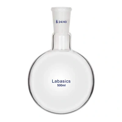 Image de Labasics Verre 500ml RBF Fond Rond Ballon à Col Simple, Single Neck Round Bottom Flask avec Joint Extérieur Standard 24/40