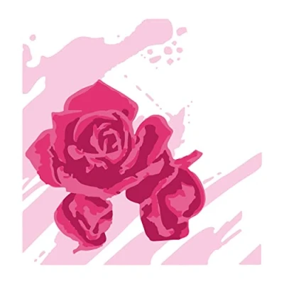 Image de Sizzix Stencils, Roses à l&#039;aquarelle, Taille Unique