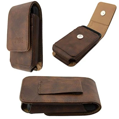 Image de caseroxx Sac en Cuir avec Boucle de Ceinture pour Dexcom G6 Receiver, (Sac Brun)