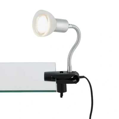 Image de Piece detachee luminaire Briloner 2989 016P Leuchten a pince lED pince, 1 x gU10 (titane/blanc