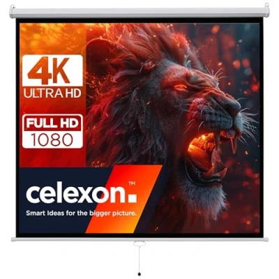 Image de Écran de projection celexon Manuel Basic 200 x cm Gain 1,5 Blanc