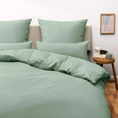 Image de Blumtal Parure De Lit Microfibre 240 x 220 &amp; 40 70 (2X) Vert d&#039;été