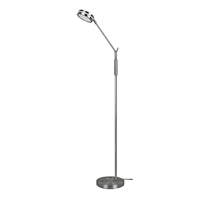 Image de TRIO, Lampadaire, Franklin incl. 1 x LED,SMD,6,5 Watt,2700+3200+4000K,650 Lm. Métal, Noir, Corps: Nickel mat L:23,0cm, H:133,0cm, P:41,0cm