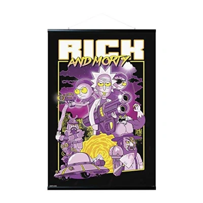 Image de Erik Poster et kit de fixation Rick And Morty Characters, 61 x 91,5 cm, Avec