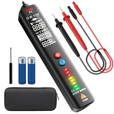 Image de BSIDE EBTN Détecteur de tension, écran LCD à 3 lignes, testeur sans contact avec sensibilité réglable, capteur d&#039;alimentation CA double plage Pocket size
