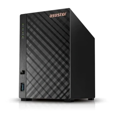 Image de Asustor Drivestor 2 Lite AS1102TL Boîtier NAS à Baies, mémoire réseau, 1,7 GHz Quad Core, Port 1GbE, 1 Go de RAM DDR4, Stockage réseau connecté pour Cloud (diskless)