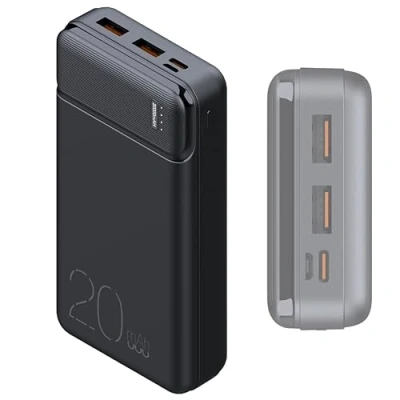 Image de APM Batterie Externe, Power Bank 20000mAh, Charge Rapide, Portable Entrée USB C, 2 Sorties USB, LED, Compatible avec iPhone 15 14 13 12 11 Samsung Xiaomi Huawei iPad, 572002