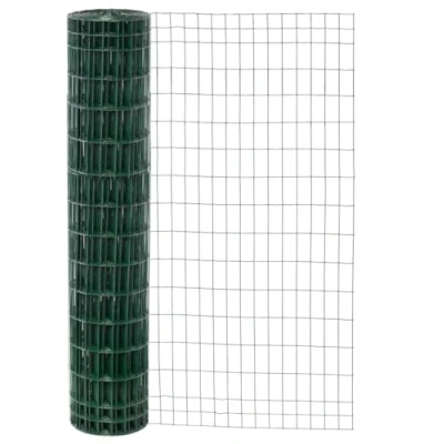Image de Garmix Clôture de jardin Grillage soudé Vert 25 m 5 x 10 cm 2 mm (150 cm)