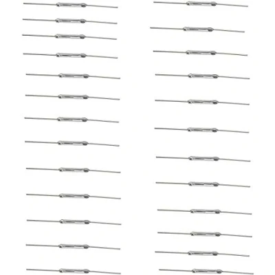 Image de HeyNana 25pcs Magnétique Commutateur Reed, Reed Switch Normalement Ouvert N/O, Relais en Verre, d&#039;induction