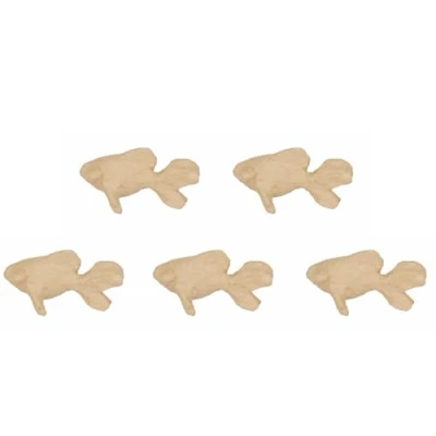 Image de Décopatch AP114Opack Un lot de 5 supports en papier brun pulpé 12x7x7 cm, Poisson