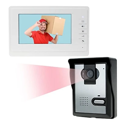 Image de LIBO 7 Pouces Filaire Maison vidéo interphone de Porte Sonnette IR Vision Nocturne 25 sonneries IP54 imperméable à l&#039;eau pour système d&#039;entrée Serrure
