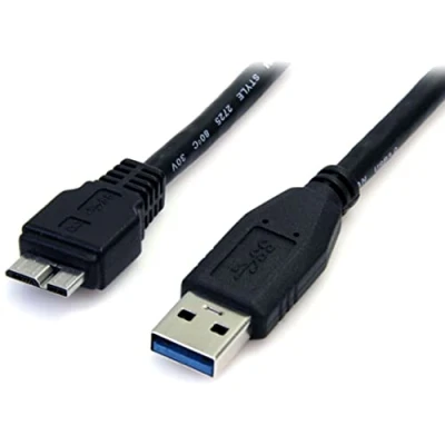 Image de StarTech.com Câble USB 3.0 SuperSpeed 0,5 m Cordon A vers Micro B Mâle / 50 cm Noir (USB3AUB50CMB)