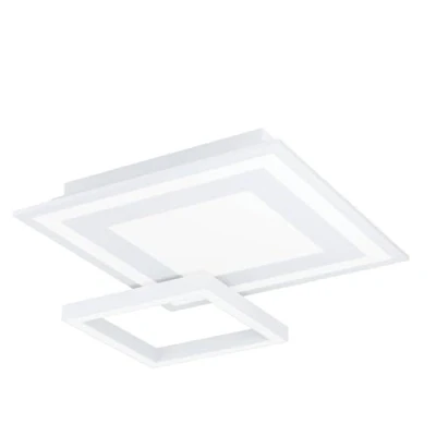 Image de Eglo connect.z Panneau LED connecté Savatarila Z, plafonnier ZigBee, lampe de plafond contrôlable par appli et commande vocale, blanc chaud froid, RGB, dimmable, métal