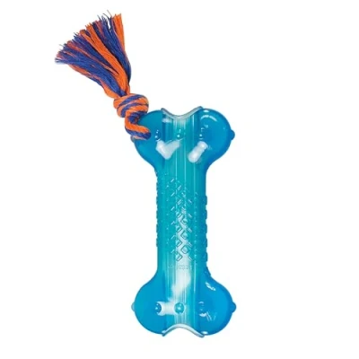 Image de Petstages Jouet pour Chien Orka Bone os Distributeur de friandises/à mâcher Bleu Roi