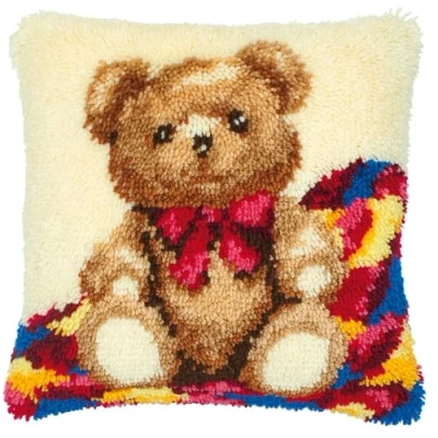 Image de Kit coussin au point noué Un petit ours