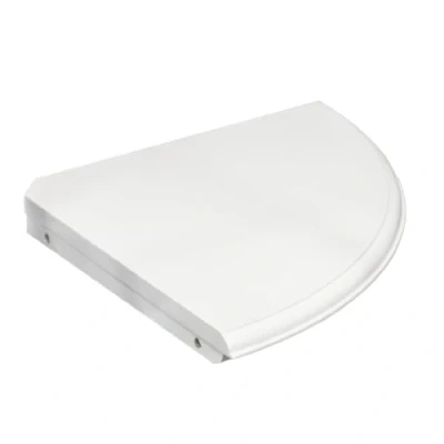 Image de Anika Étagère d&#039;angle flottante facile à monter Finition MDF blanc avec fixations incluses (19 cm x 19 cm)