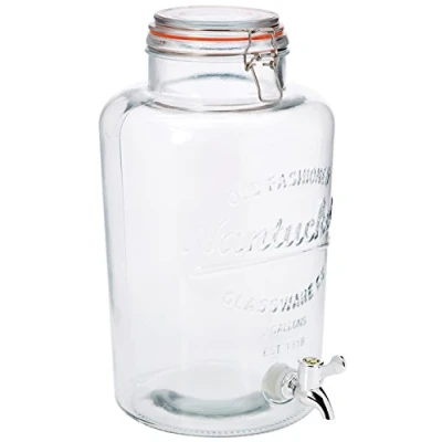 Image de Nerthus FIH 099 Distributeur de Boisson en Verre avec Robinet 30,5 cm 8 l