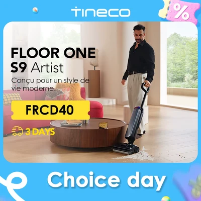 Image de Aspirateur Balai Laveur Tineco Floor One S9 Artist 22 kPa d&#039;Aspiration Design Anti Noeud 50 min d&#039;Autonomie Flashdry à 85C