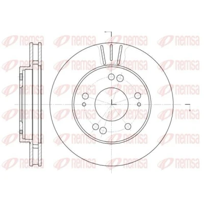 Image de REMSA 61220.10 Disque de frein Essieu avant 256, 256 24 5 ventilé MITSUBISHI: ECLIPSE 2