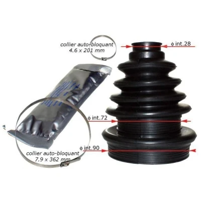 Image de PLANET TECH PL7103 Soufflet de Cardan avec matériel construction colliers