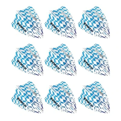Image de RED DRAGON Hardcore Ionic Gerwyn Price Blue and White Burst Freestyle Vols de fléchettes 3 Ensembles par Paquet (9 au Total)