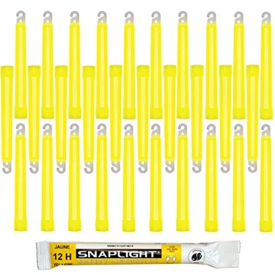 Image de Cyalume SnapLight Jaune 15cm Bâton Lumineux Glow Stick Light Fluorescent Durée 12 heures (Boîte de 30)