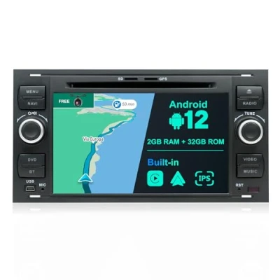 Image de JOYX Android 10 Double Din Autoradio pour Ford C Max/Connect/Fiesta/Focus/Kuga/Galaxy/S Max/Transit/Mondeo 2G/32G Caméra Canbus Gratuit 7 Pouce Soutien Dab SWC WiFi BT5.0 4G Carplay Mirrorlink