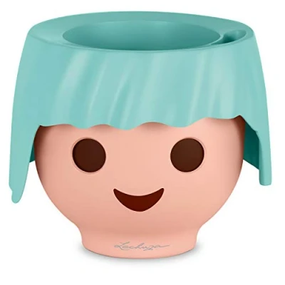 Image de Lechuza Pot de Fleurs d&#039;Interieur Playmobil Ojo Réserve d&#039;Eau Intégrée Coloris Aigue Marine Ø 21 x 15,8 cm
