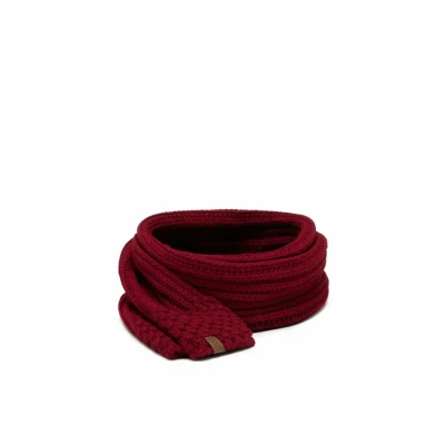 Image de VIVISENCE Écharpe Femme Hiver Automne Élégante Et Confortable Tricot Doux Avec Pompon Accessoire Chaud Stylé Pour Les Jours Froids Parfait Toute Occasion 7016S, Bordeaux,Taille Unique