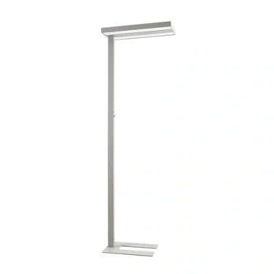 Image de LED Lampadaires de Bureau Logan à intensité variable en Gris Aluminium e. a. pour (1 lampe,à), lampe bureau, travail, lampadaire, lampadaire éclairage indirect
