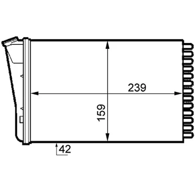 Image de MAHLE ORIGINAL AH 155 000S Radiateur De Chauffage avec pièces d&#039;assemblage OPEL: Omega B Caravan