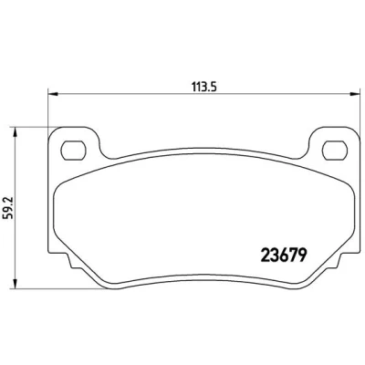 Image de BREMBO P 52 018 Jeu de plaquettes frein contact signal d&#039;usure exclu sans accessoires MG: MG TF Cabriolet, MGF CATERHAM: Seven