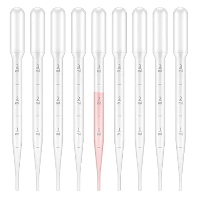 Image de G2PLUS 100PCS Pipettes 3ML Pipette Plastique de Transfert en Compte Gouttes Utilisé Laboratoire ou d&#039;huile Parfum
