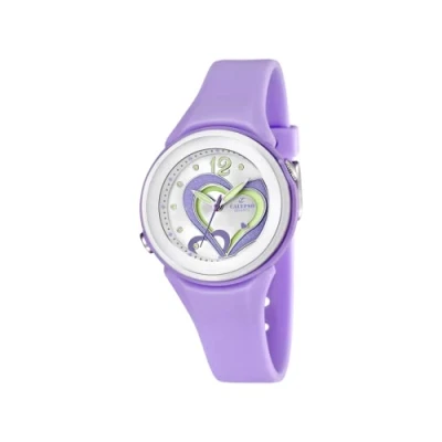 Image de CALYPSO Femme Montre à Quartz avec Cadran argenté, Affichage analogique et Bracelet en Plastique Violet k5576/4