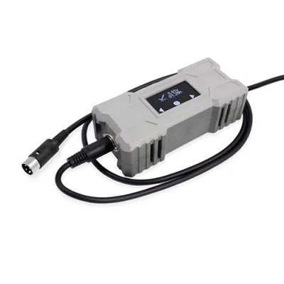 Image de RetroPower PSU Amiga CD32 OLED Digital International Bloc d&#039;alimentation de rechange pour CD32, écran OLED, capteur tactile, prise EU/UK/AU