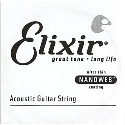 Image de Cordes Elixir® à l&#039;unité en Phosphore Bronze pour guitare acoustique avec revêtement NANOWEB® (.024)