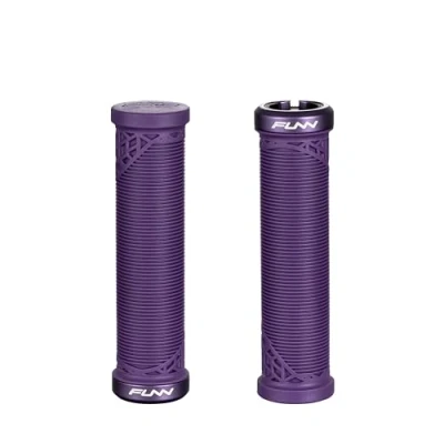 Image de Funn Hilt JR poignées de Guidon VTT avec Un Seul Verrouillage à Serrage, vélo Serrure diamètre intérieur 19 mm, Courtes (Violet)