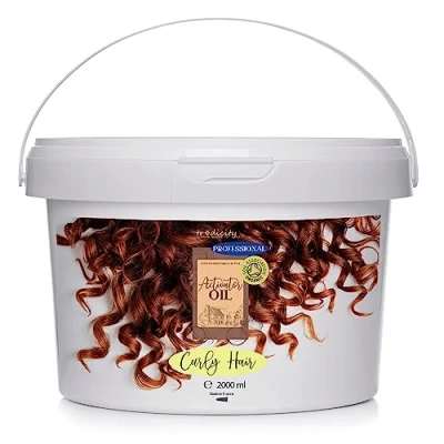 Image de Huile de Coco Cheveux Bouclés et Ondulés. Traitement Anti Frisottis, Hydratant Definisseur. Boucles Elastiques. Frizz Coiffante 2000 ml 2 L