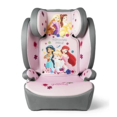 Image de Tataway Siège auto Disney Princess 100 150 cm Belle, Raiponce, Jasmine, Ariel, Cendrillon Fond rose pour sécurité filles