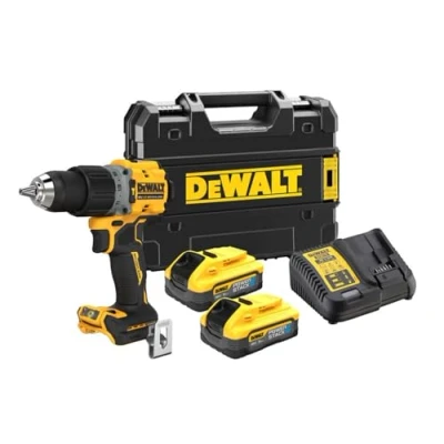 Image de Perceuse à percussion DEWALT POWERSTACK 2 Batteries 18V 5Ah DCD805H2T QW