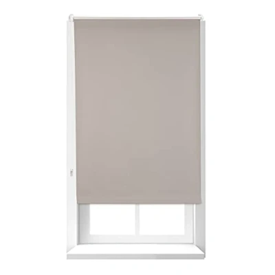 Image de Relaxdays 10026663_732 Enrouleur, store occultant, Support Chaînette latérale, Fixation fenêtre, 160x66 cm, marron, polyester, aluminium, plastique, 160 x 70 4,5 cm