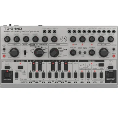 Image de Behringer TD 3 MO SR Desktop Synthesizer “Modded Out Analog Bass Line (Silver Color) for Musicians