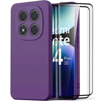 Image de Coque pour Xiaomi Redmi Note 14 Pro Plus 5G Violet Foncé + 2 Verres Trempés E.F.Connection®