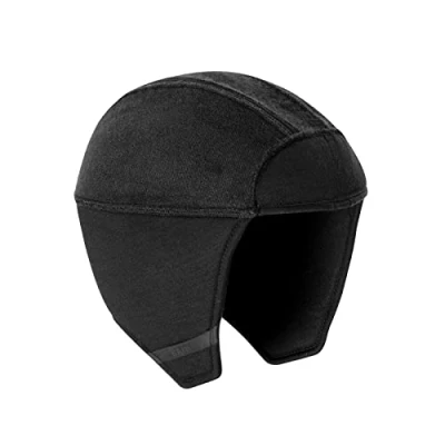 Image de KASK Winter Cap I Couche de base pour casque vélo en laine mérinos, accessoire isolé Noir Taille L