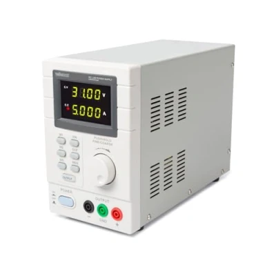 Image de Velleman Alimentation de laboratoire, programmable, réglable, 0 30 VCC/0 5 A, limitation courant, protection contre les courts circuits, affichage LCD, connexion USB, gris