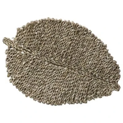 Image de Nappe simple en jonc modèle feuille 49 x 34 1,5 cm
