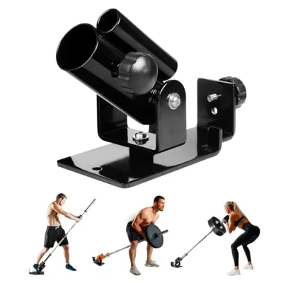 Image de Yes4All LPL6 Plate forme de rame en T luxe pivotant sur 360 et facile à installer convient aux barres olympiques standard 1&quot; 2&quot;, noir