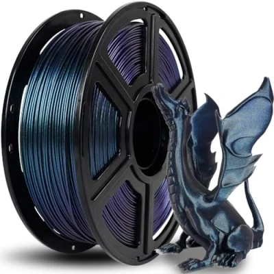 Image de FLASHFORGE Filament pour Imprimante 3D PLA Caméléon changeant de couleur 1.75mm, change avec la lumière et les angles, bobine 1KG (2.2lbs), Dimensions+/ 0.02mm (Burnt Titanium)