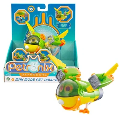 Image de Petronix (PET02400) Mini Transform Pet Paul E, Jouet Transformable de la série Dessins animés, Passe d&#039;un Petit Oiseau à Un véhicule, combinable avec d&#039;autres Sets et Figurines, Enfants Plus